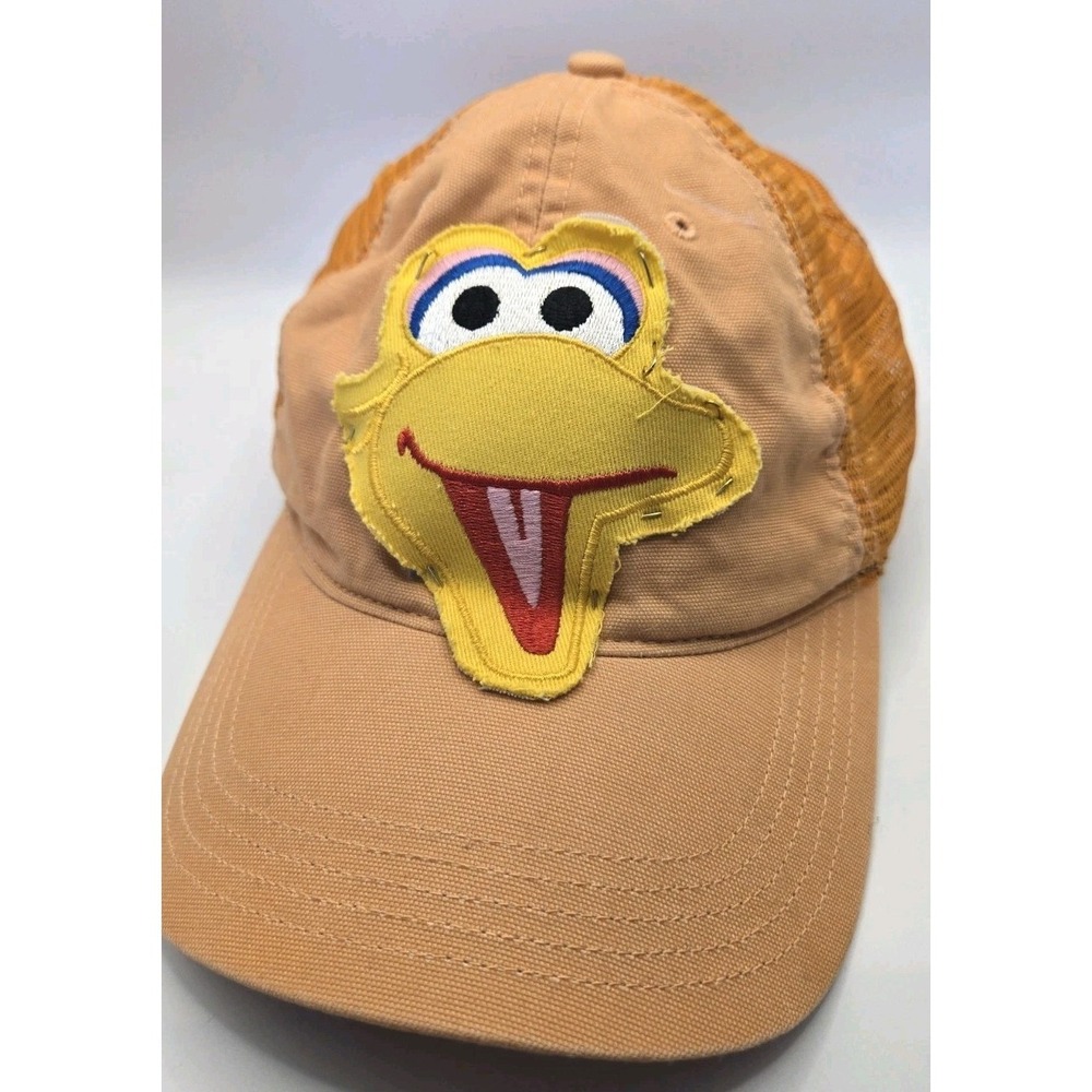 Carhartt Trucker Hat‎ Orange Mesh Snapback Custom Patch Graphic OSFA  Big Bird